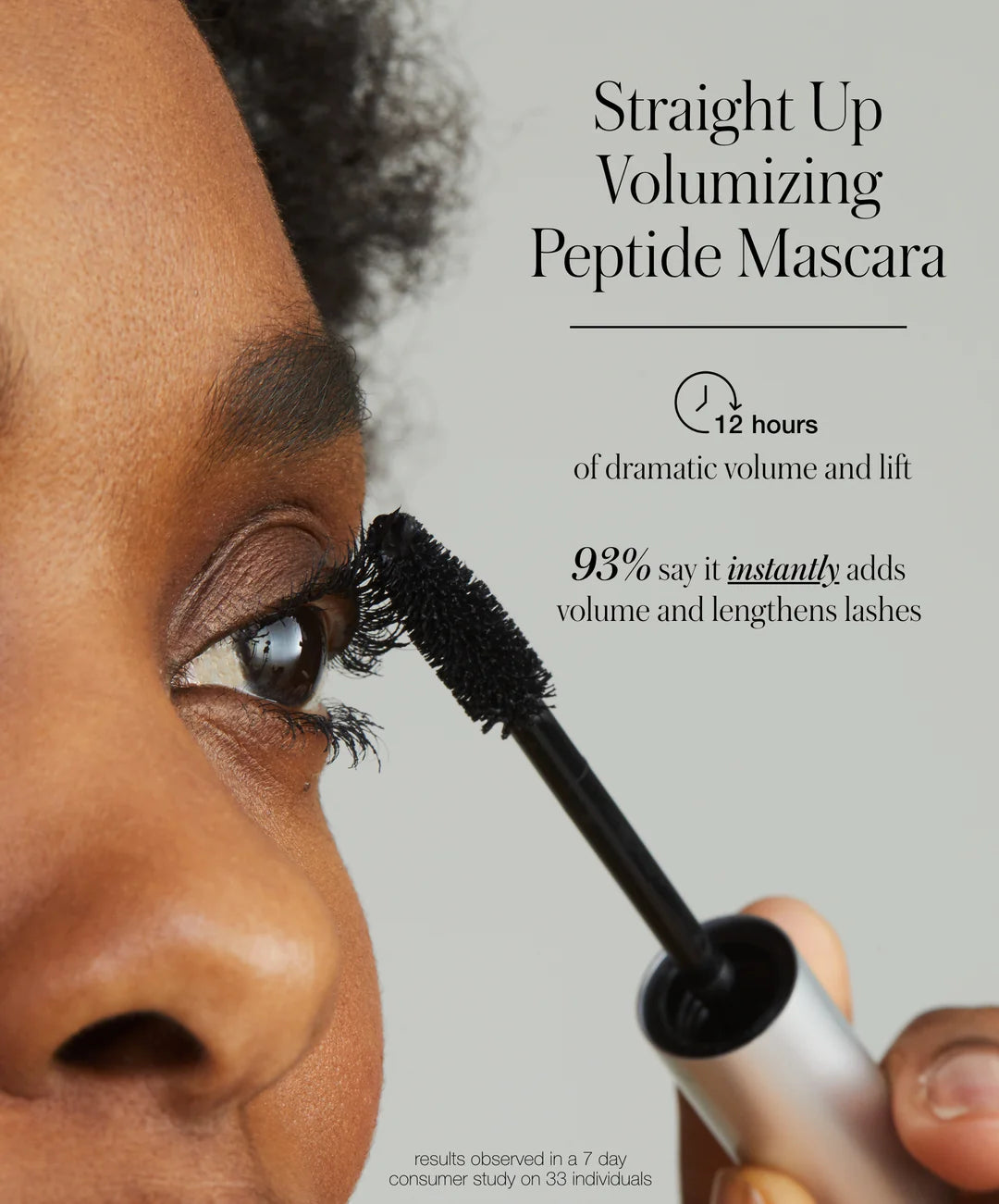 Straight Up - Mascara Volumizantă cu peptide